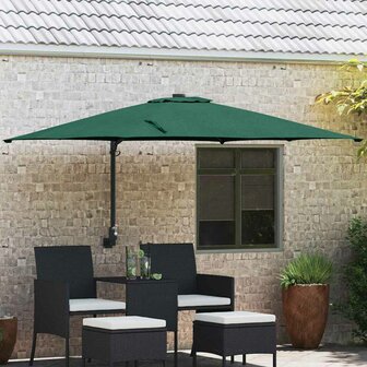 Tuinparasol Groen 248.5 x 247.5 x 160 cm Polyester, Staal