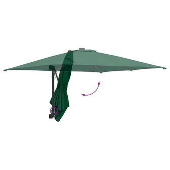 Tuinparasol Groen 248.5 x 247.5 x 160 cm Polyester, Staal