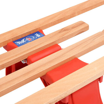Sneeuwslee met rugleuning inklapbaar 119 cm hout