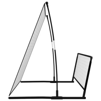 Voetbalrebounder/voetbaldoel 2-in-1 202x104x120 cm staal