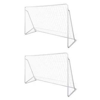 Voetbalgoals 2 st 240x90x150 cm staal