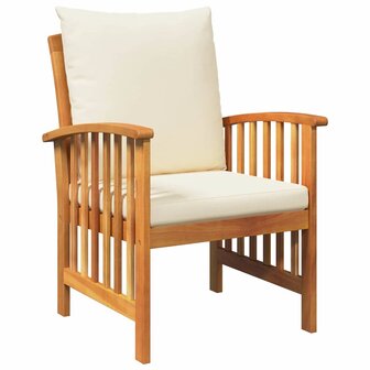 Tuin Sofa Set met kussen 3 pcs Bruin Massief acaciahout