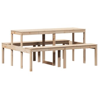 Picknicktafel 160x134x75 cm massief grenenhout