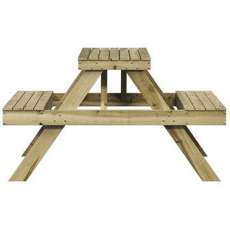 Picknicktafel 105x134x75 cm ge&iuml;mpregneerd grenenhout