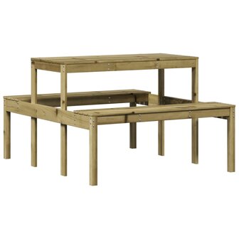 Picknicktafel 110x134x75 cm ge&iuml;mpregneerd grenenhout