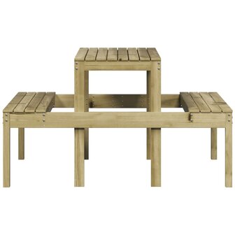Picknicktafel 110x134x75 cm ge&iuml;mpregneerd grenenhout