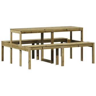 Picknicktafel 160x134x75 cm ge&iuml;mpregneerd grenenhout