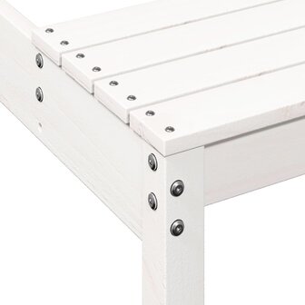 Picknicktafel 110x134x75 cm massief grenenhout wit