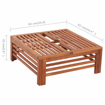 Parasolvoetbedekking hout