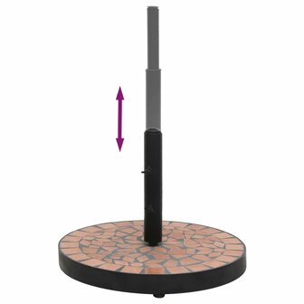Parasolvoet rond 12 kg terracottakleurig
