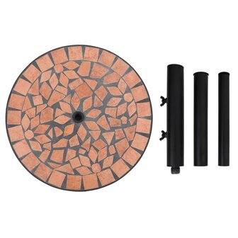 Parasolvoet rond 12 kg terracottakleurig