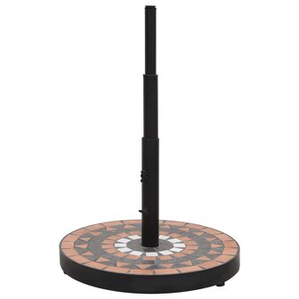 Parasolvoet rond 12 kg terracotta wit