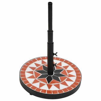 Parasolvoet rond 12 kg terracotta wit