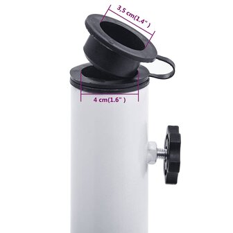 Parasolvoet 12 kg 48 cm gietijzer wit
