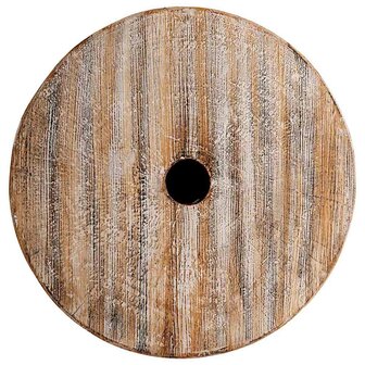 Parasolvoet Anders wit gewassen &Oslash;34 x 40 cm Massief hout