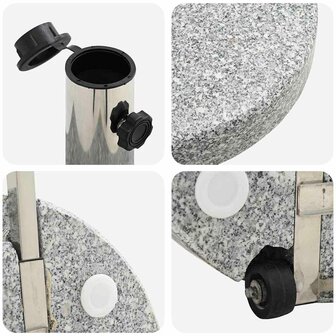 Parasolvoet Grijs 45 x 45 x 37.5 cm Graniet
