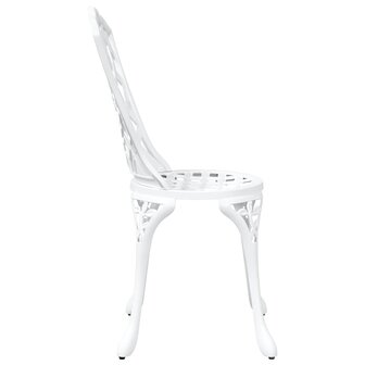 Tuinstoel 2 pcs Wit 55 x 56.5 x 91cm Aluminium