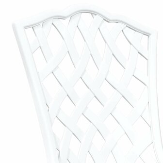 Tuinstoel 2 pcs Wit 55 x 56.5 x 91cm Aluminium