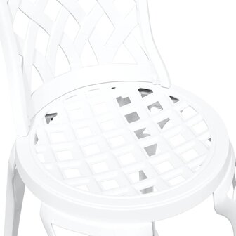 Tuinstoel 2 pcs Wit 55 x 56.5 x 91cm Aluminium