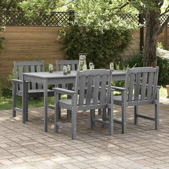 Tuinstoel 4 pcs Lichtgrijs 65.5 x 55.5 x 88cm Kunststof