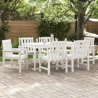 Tuinstoel 6 pcs Wit 65.5 x 55.5 x 88cm Kunststof