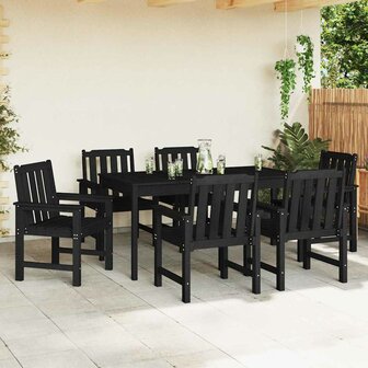 Tuinstoel 6 pcs Zwart 65.5 x 55.5 x 88cm Kunststof