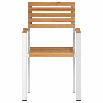 Tuinstoel 8 pcs Bruin 56 x 54.5 x 87cm Massief teakhout