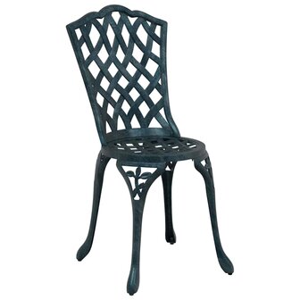Tuinstoel met kussen 2 pcs Groen 55 x 56.5 x 91cm Aluminium