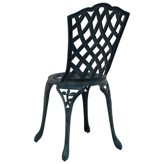 Tuinstoel met kussen 2 pcs Groen 55 x 56.5 x 91cm Aluminium
