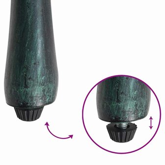 Tuinstoel met kussen 2 pcs Groen 55 x 56.5 x 91cm Aluminium