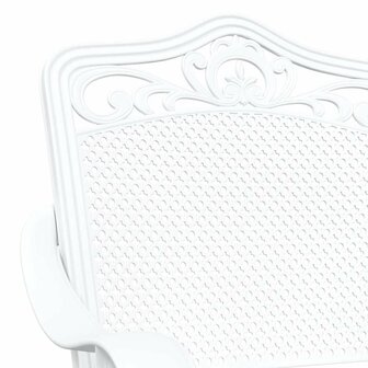 Tuinstoel 2 pcs Wit 55 x 56.5 x 91cm Aluminium