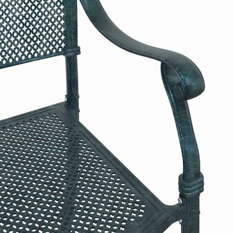 Tuinstoel 2 pcs Groen 55 x 56.5 x 91cm Aluminium