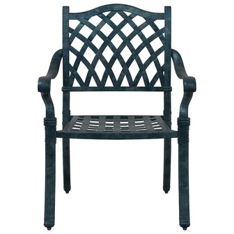 Tuinstoel 2 pcs Groen 55 x 56.5 x 91cm Aluminium