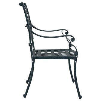 Tuinstoel 2 pcs Groen 55 x 56.5 x 91cm Aluminium