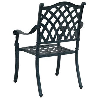 Tuinstoel 2 pcs Groen 55 x 56.5 x 91cm Aluminium