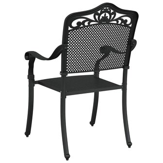 Tuinstoel 2 pcs Zwart 55 x 56.5 x 91cm Aluminium