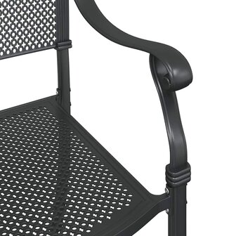 Tuinstoel 2 pcs Zwart 55 x 56.5 x 91cm Aluminium