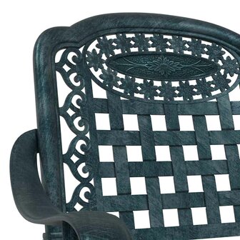 Tuinstoel 2 pcs Groen 55 x 56.5 x 91cm Aluminium