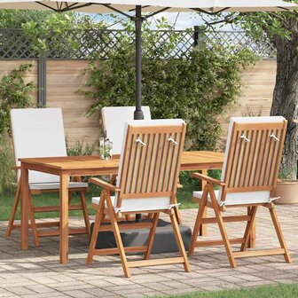 Tuinstoel 4 pcs Bruin 57 x 71.5 x 104cm Massief teakhout
