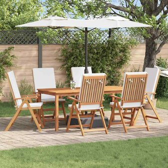 Tuinstoel 6 pcs Bruin 57 x 71.5 x 104cm Massief teakhout