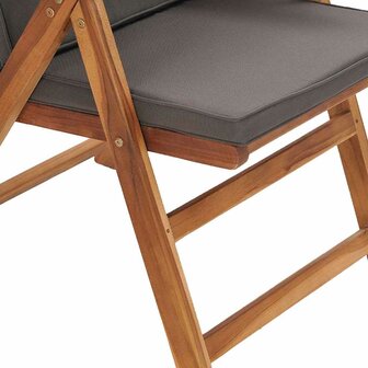 Tuinstoel 8 pcs Bruin 57 x 71.5 x 104cm Massief teakhout