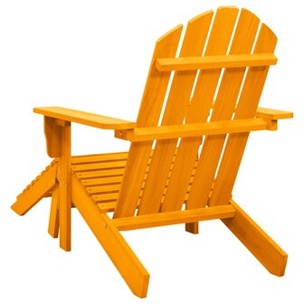 Tuinstoel Adirondack met voetenbank massief vurenhout oranje
