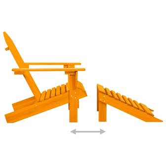 Tuinstoel Adirondack met voetenbank massief vurenhout oranje