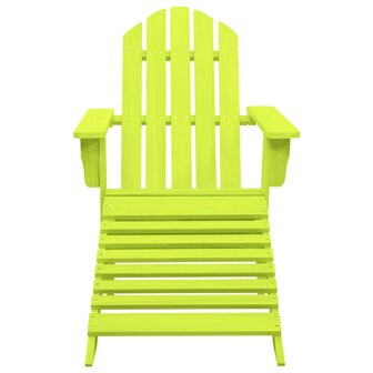 Tuinstoel Adirondack met voetenbank massief vurenhout groen