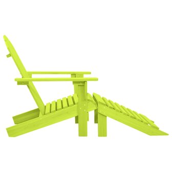 Tuinstoel Adirondack met voetenbank massief vurenhout groen