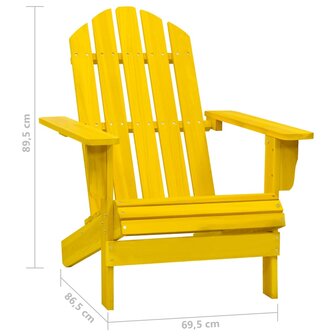 Tuinstoel Adirondack massief vurenhout geel