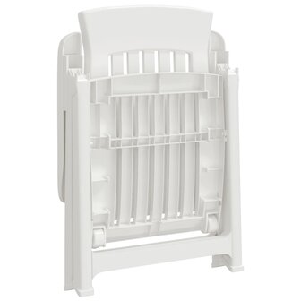 Tuinstoelen 2 st verstelbaar PP wit