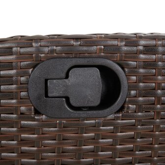 Tuinstoel verstelbaar met voetensteun poly rattan bruin
