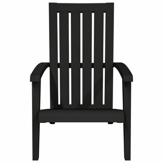 Tuinstoel Adirondack polypropeen zwart