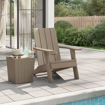 Tuinstoel Adirondack 75x88,5x89,5 cm polypropeen lichtbruin